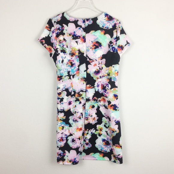 Neiman Marcus | Black and Floral Shift Dress | L - Picture 2 of 5